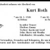 Roth Kurt 1928-2010 Todesanzeige